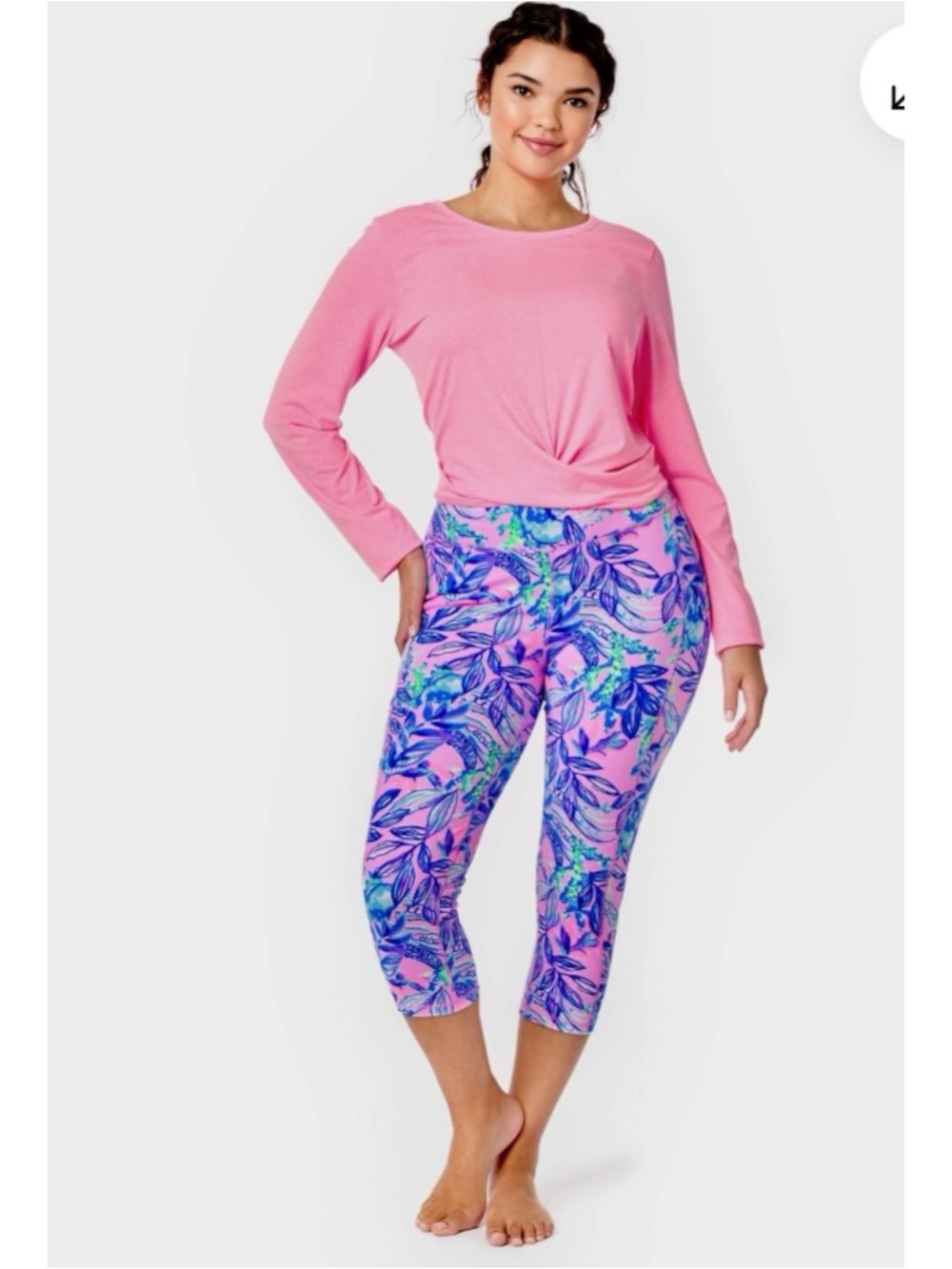 Lilly Pulitzer Weekender High Rise Crop Leggings Lilac Rose Just A Little Jelly